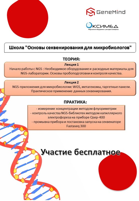 Семинар и вебинар "Основы секвенирования для микробиологов".
